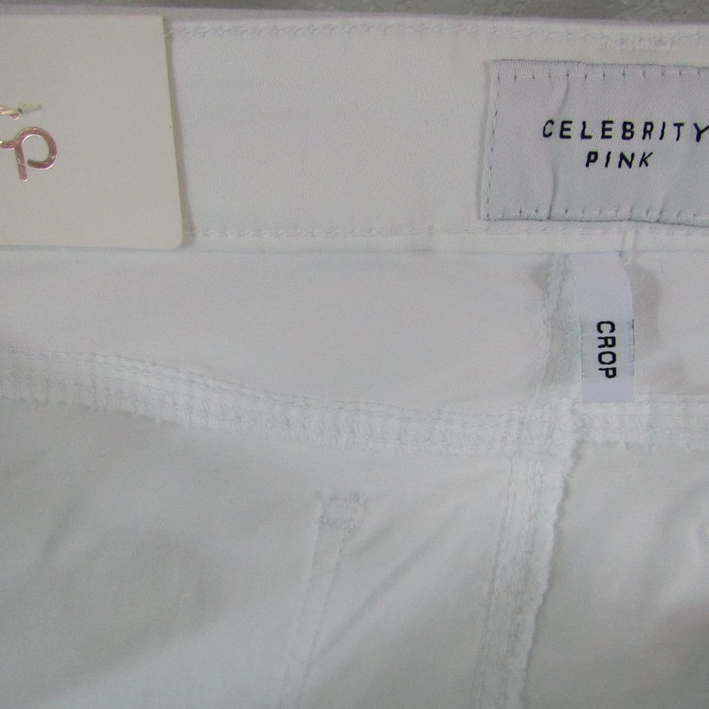 Women's Junior's | Celebrity Pink | 11/30 Crop | White - Picture 5 of 6